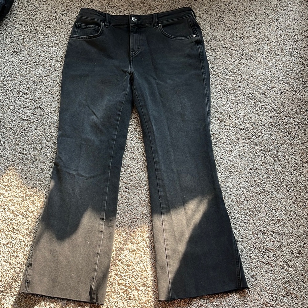 Dark Grey/ Black Free People Flare Jeans Size women’s 28 Regular